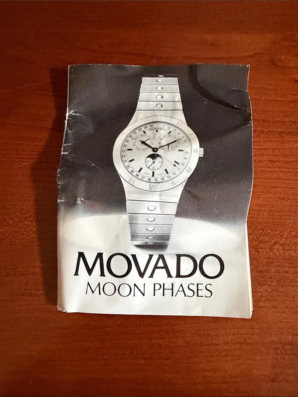 Movado Case Box and Paperwork. Moon phase literature. NO WATCH.